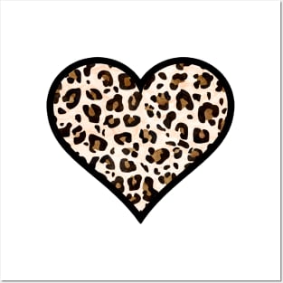 Leopard Print Heart Posters and Art